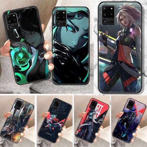 Valorant Shooting Game Phone case For Samsung Galaxy Note 4 8 9 10 20 S8 S9 S10 S10E S20 Plus UITRA Ultra black painting Etui 3D