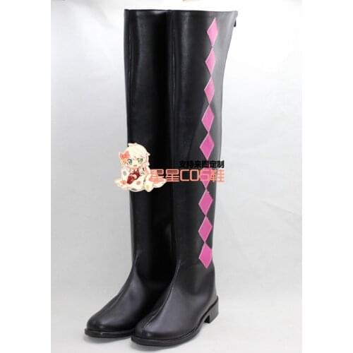 Puella Magi Madoka Magica Akemi Homura Black Pink Cosplay Shoes Boots X002