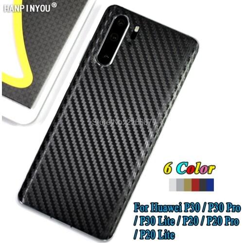 For Huawei P30 P20 Pro Lite / Nova 4e 3e New Rear Cover Back Decal Skin 3D Carbon Fiber Phone Protective Sticker Film Sticker