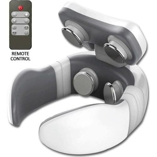 Rechargeable /Battery Electric Neck Massager& Pulse Back 4 Mode Power Control Infrared Pain Relief Neck Physiotherapy Instrument