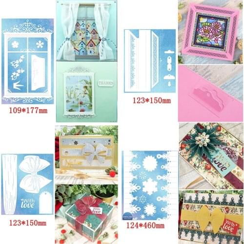 Porcelain Handicrafts European Window Fancy Border Bow WITH LOVE Word Metal Cutting Dies For DIY Scrapbooking Album Paper Cards