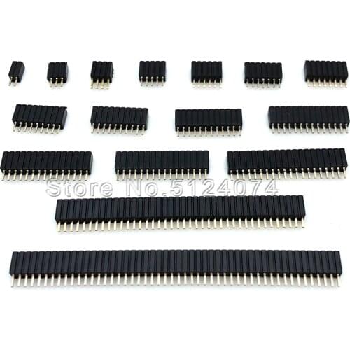 1.27mm Single row female row pin 1×2/3/4/5/6/7/8/9/10/12/14/16/40/50p socket female seat straight needle Female Header connector
