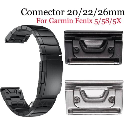 20/22/26mm Metal Watch Band Quick Release Clasp Adapter Connector for Garmin Fenix 5X/Fenix 3/Fenix 3 HR/Fenix 5/5S/Quatix 5