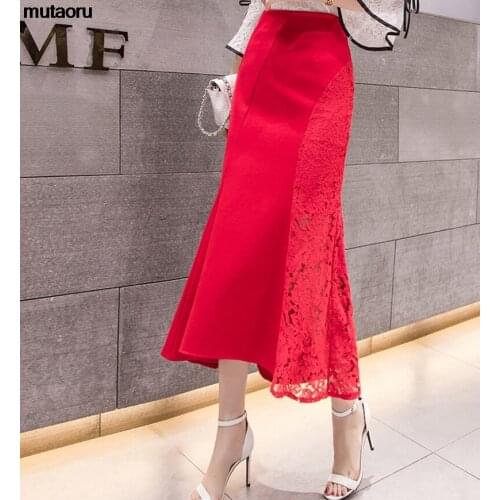 Mutaoru Lace Pencil Skirts