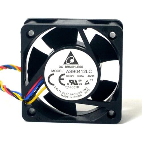 New for delta ASB0412LC 12V 0.06A 4CM 4015 4-wire axial case cooling fan
