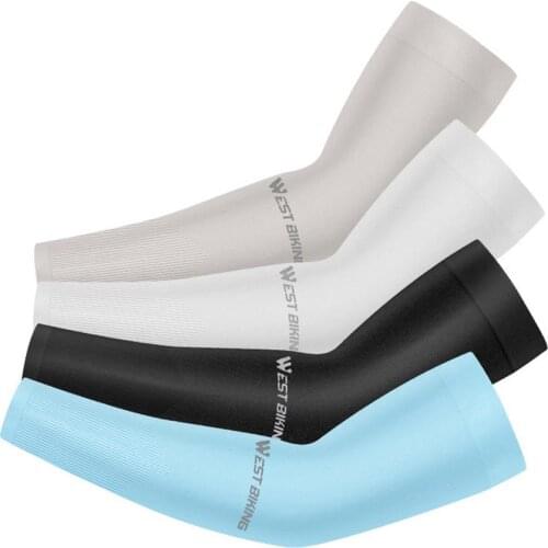 Cooling Arm Sleeves Cover Cycling Running UV Sun Protection Outdoor Men Nylon Cool Arm Sleeves For Hide Tattoos Bycicle