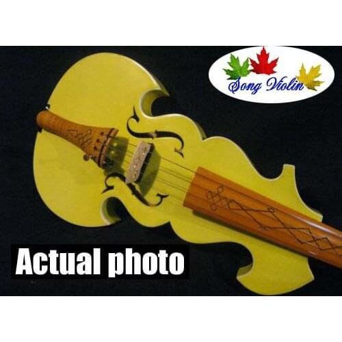 Excellent yellow best model 4/4 electric violin +Acoustic violin