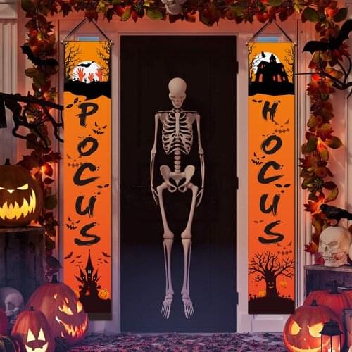 Halloween couplets holiday Door act decorations couplet curtain party flag outdoor flag banner festival photography commemorate