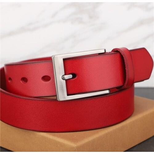 Belt Mens Leather Youth Casual Pin Buckle Simple and Versatile Top Layer Pure Leather Black Designer Belts Gifts for Men