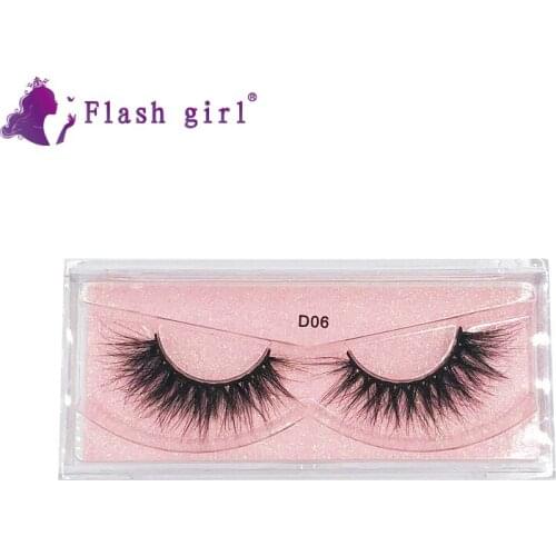 Flash Girl 5D Real Mink Eyelashes Individual Long Eyelashes Makeup 1Pairs Full Strip False Eyelashes