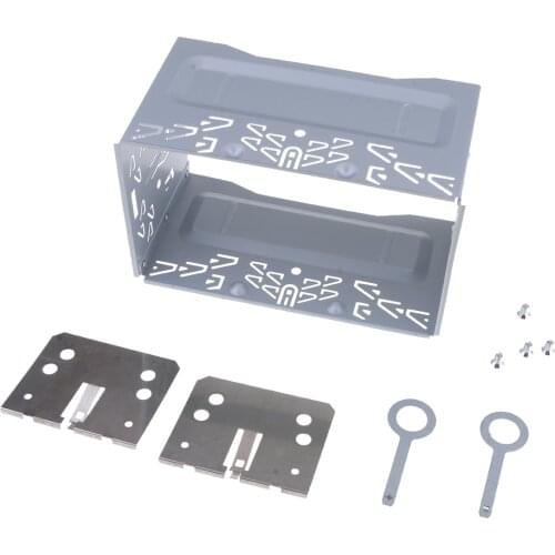 Universal Car Stereo Audio Refitting ISO 2 Din Installation Metal Cage Mount Bracket Sleeve DVD Player Frame Mounting Plate