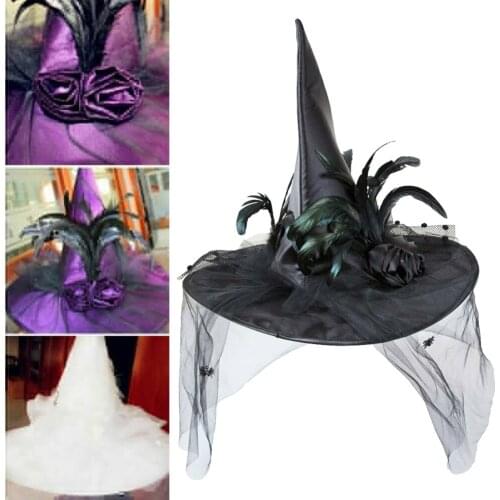 Witch Hats Caps Adult Costume Accessory Halloween Fancy Halloween Cosplay Decor ZJ55