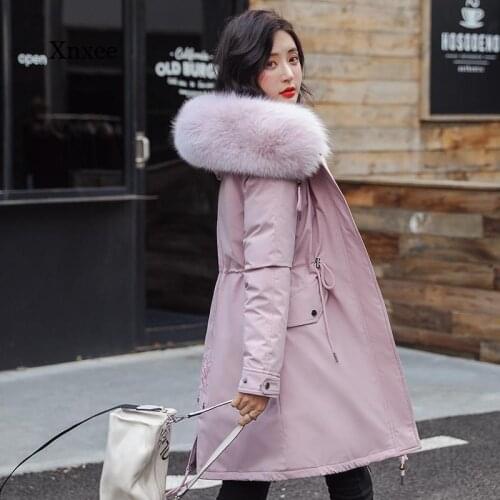 2021 Women Jacket Thick Warm Parkas Female Outerwear Winter Coat Velvet Coat Outerwear Oversized Faux Lambswool Fur Overcoat