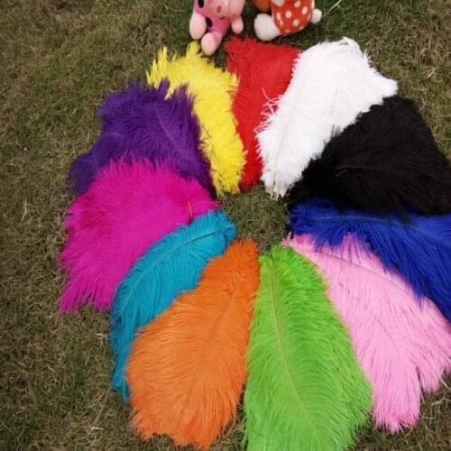 10-500Pc 35-40CM 14-16" Cheap Ostrich Feather for Crafts Jewelry Making Wedding Party Decor Accessories Wedding Decoration Plume