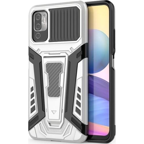 4 In 1 Armor Bracket Stand Phone Case for OPPO Realme 8 Pro F19 A94 RENO 5Z 5G A95 Shockproof Protective Anti-fall Back Cover