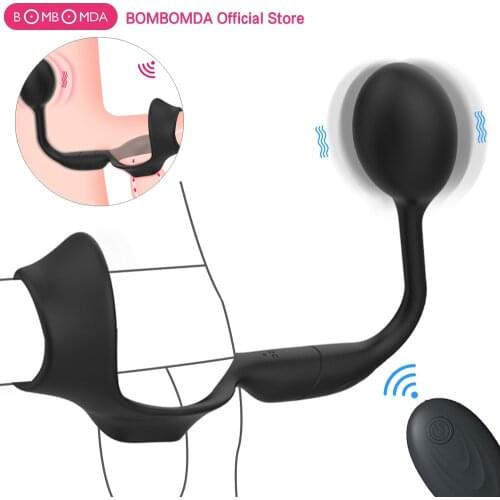 Anal Vibrator Male Prostate Massage Anal Plug Prostate Stimulator Butt Plug Delay Ejaculation Ring Sex Toy for Men Gays Sex Shop