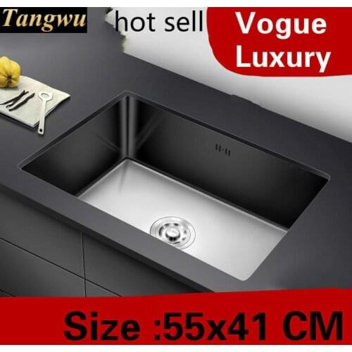 Free shipping Home luxury small kitchen manual sink single trough common wash vegetables 304 stainless steel hot sell 55x41 CM