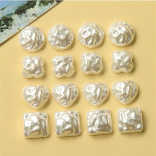 Newest 50pcs/lot asperities effect geometry rounds/square/hearts/flower shape resin beads diy jewelry earring/garment accessory