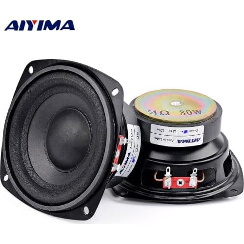 AIYIMA 2Pc 4 Inch Audio Woofer Speaker Bass 4 8 Ohm 30W Hifi Stereo Home Theater Loudspeaker Subwoofer Long Stroke Sound Speaker