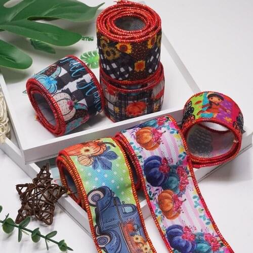 Bee Burlap Ribbon Wired Edge Christmas Day Ribbon for Craft & DIY Bow, Wreath, 25 Yards