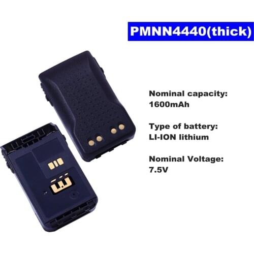 7.5V 1600mAh LI-ION Radio Battery PMNN4440 For Motorola Walkie Talkie XIR E8600/8608/8668 Two Way Radio