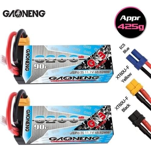 GAONENG GNB 11.1v 6200mAh 90C/180C LiPo Battery For Remote Control Car Racing Spare Parts With Shell Upgrade LiHV 3S Battery