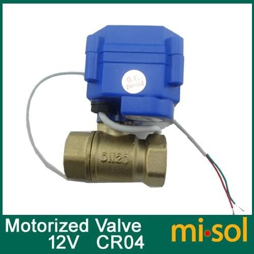 10pcs/lot motorized ball valve G3/4" DN20 (reduce port) 2 way 12VDC CR04, electrical valve