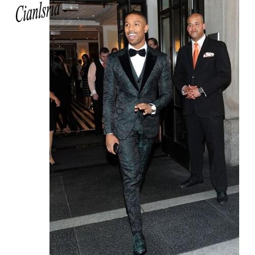 2021 Mens Wedding Suits Italian Design Custom Made Black Smoking Tuxedo Jacket 3 Piece Groom Terno Suits For Men