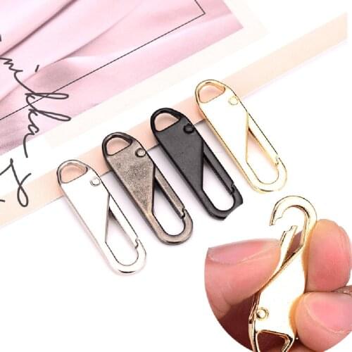 6/12pcs Metal Zipper Repair Kits Zipper Head Replacement Slider DIY Sewing Craft Handmade Detachable Zipper Pull Tab Fixer