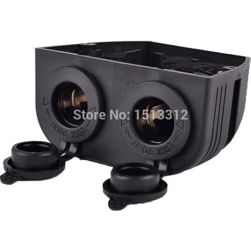 DIY 12-24V Waterproof Motorcycle Car Dual Cigarette Lighter Socket Waterproof Car Boat Motorcycle Female Socket Set