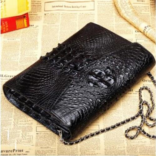 Ourui new true crocodile The chain female package Genuine leather flip Single shoulder bag package female women bag