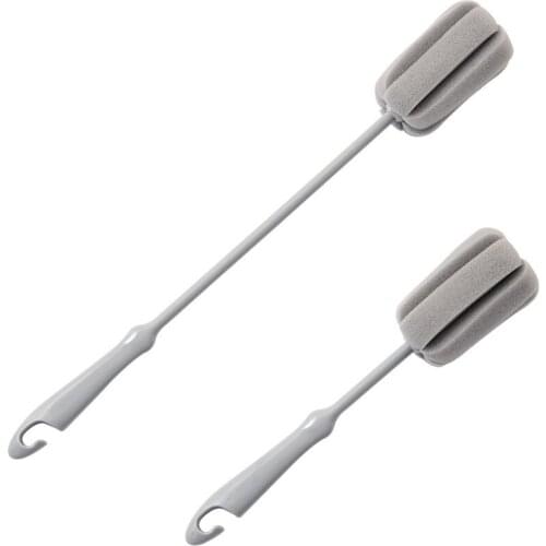 New 1Pc Sponge Brush Milk Bottle Cup Glass Washing Cleaning Kitchen Cleaner Tools Cup Cleaning Brush Plastic