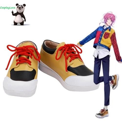CosplayLove DRB Hypnosis Mic Division Rap Battle Ramuda Amemura Yellow Cosplay Shoes Cosplay Long Boots Leather Custom Made