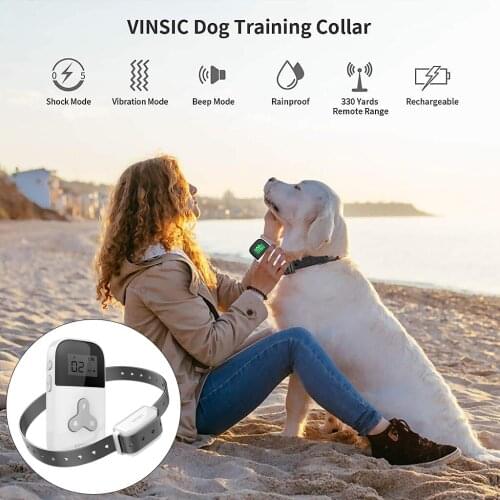 Dog Training Collar Anti Barking Rechargeable LCD Trainer