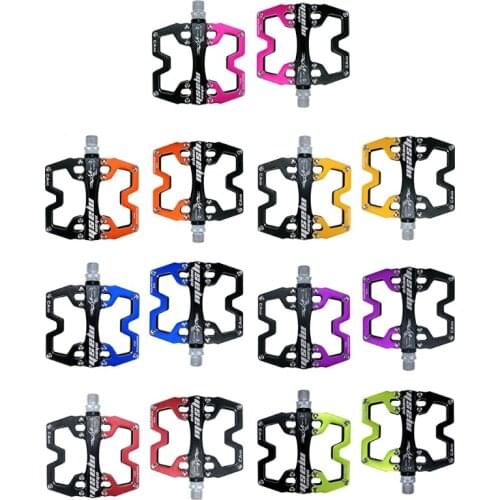1 Pair Mountain Bike Pedals, Road Bike Pedals Universal Lightweight Non-Slip Aluminum Platform Pedal Ultra Sealed Bear