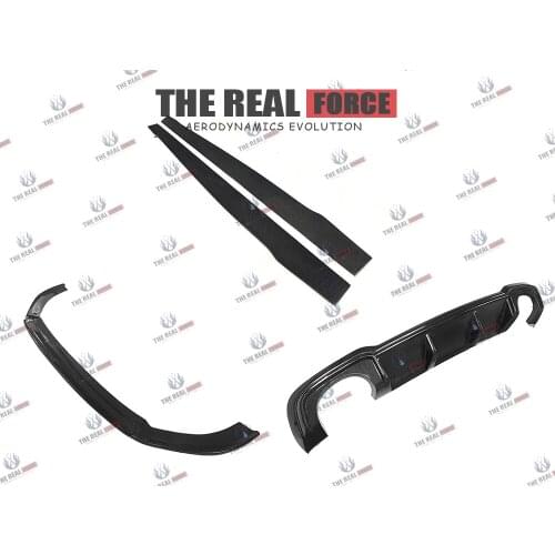 Suitable For 17-20 Audi RS3 TRF-R Carbon Fiber Full Boby Kit - Front Rear Lip Diffuser Side Skirts
