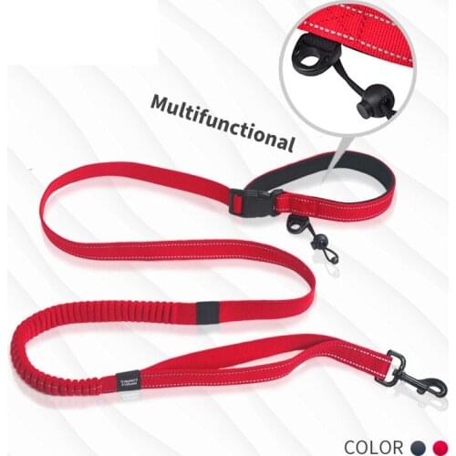 Hands Free Pet Dog Running Leash for Jogging Hiking Walking Dog Adjustable Waist Belt Lead Leash Bungee Harness For Big Dogs