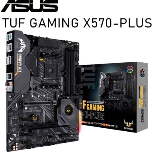 Socket AM4 Asus TUF GAMING X570-PLUS Motherboard PCI-E 4.0 DDR4 128GB Display Port RGB AMD Ryzen CHAI X570 Gaming Placa-Mãe am4