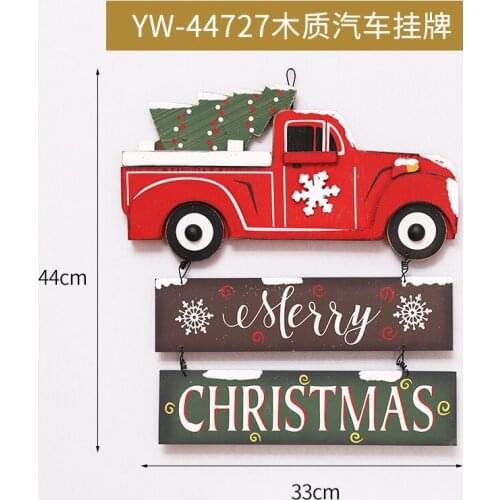 Christmas wooden hut snowman old man number plate pendant wooden shovel decoration window hotel holiday decorations navidad2022