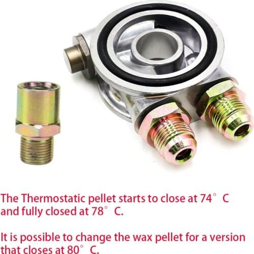 OIL COOLER FILTER SANDWICH PLATE + THERMOSTAT ADAPTOR (AN10 or AN8) +FITTINGS 3/4-16UNF,M18,M20,M22 Oil Filter Oil Adapter