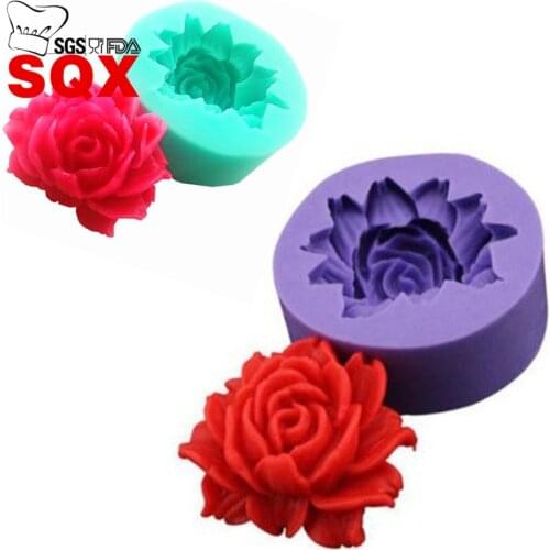 3D Rose Flower Silicone Mold Gumpaste Fondant Cake Decorating Sugarcraft Baking Tools Kitchen Accessories SQ1403