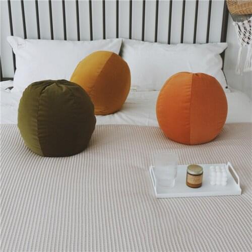 Pumpkin Ball Pillow подушки декоративные Velvet Nordic Style INS Lovely Personality Decoration Sofa Cushion Ornaments Pillows