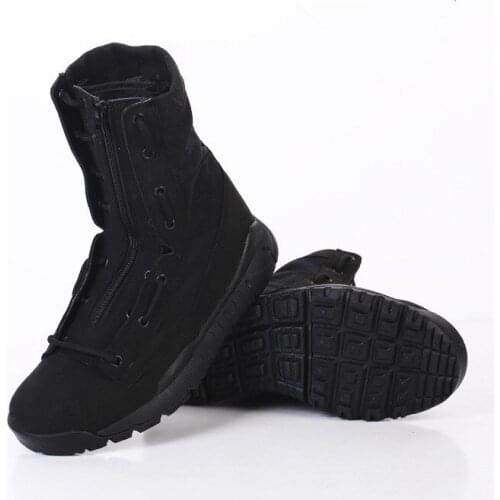 Outdoor Light Work Boots High Help Canvas Suede Upper Hiking Camping Climbing Sand Prevention Breathable Unisex Tactical Shoes