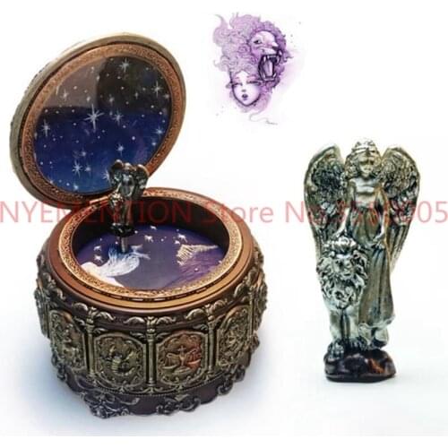 Vintage Mechanical Classical Collectible Music Box Twelve Constellations Resin ''Castle in the Sky''Music Box Birthday Gift 5pcs