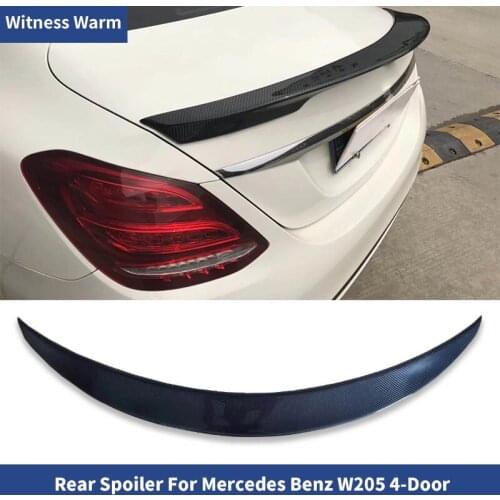 W205 Carbon Fiber Rear Wings Trunk Lip Spoiler For Benz 4 Door C260 C200 car body kit