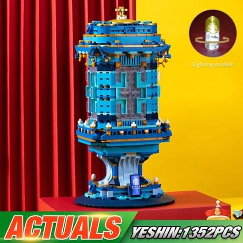 Yeshin 1216 Creative Toys The Chinese Enamel Palace Lantern Model Building Blocks Bricks Assembly Bricks Kids Toys Chinese Gifts