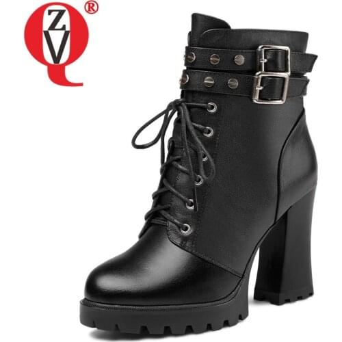 ZVQ Women winter New Style Leisure short boots Fashion Good Qualtiy Round Toe belt buckle decoration Concise Comfortable