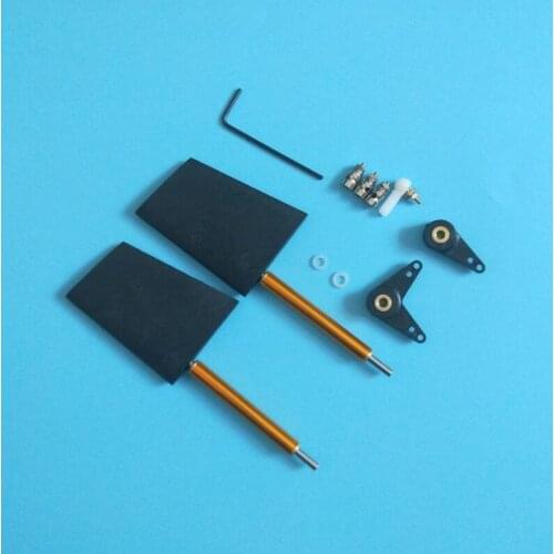 1 Set RC Boat Nylon Steering Rudder With Servo Steering Arm Rod Stopper Connector Spare Part For Feeding Boat/Deep V Yacht