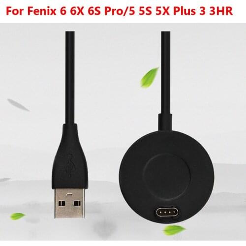 1m/3.3ft Fast Charger Charging Sync Data Cable With Suction Base Wire Cord for Garmin Fenix 6X 6S 6 Fenix6 6S 6X Pro smartwatch