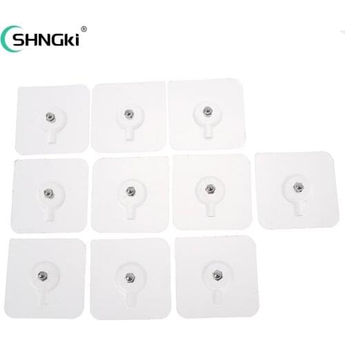 10Pcs/Set Waterproof Strong Adhesive Nails Wall Poster Seamless Wall Hook Durable Transparent Kitchen Bathroom Screw Hook Hanger